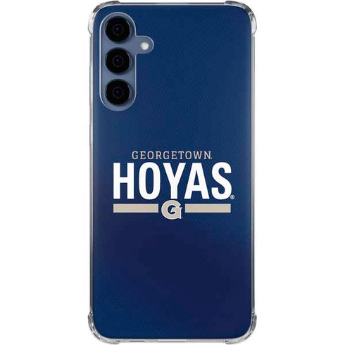 Georgetown University Hoyas Stripe Galaxy A35 5G Clear Case